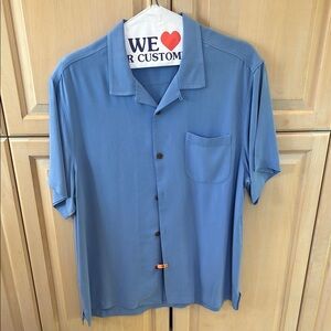 Men's Blue Short Sleeve Shirt